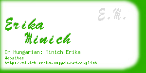 erika minich business card